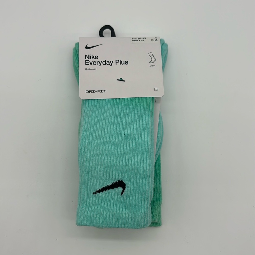 Nike Women’s Size 4-6 Cushioned Crew Socks Tie Dye DH6096 906 2 Pack